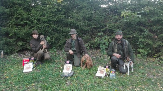 Klubové zkoušky k vyhledávání a vyhánění zvěře Blanensko 13.10.2019